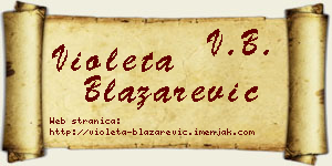 Violeta Blažarević vizit kartica